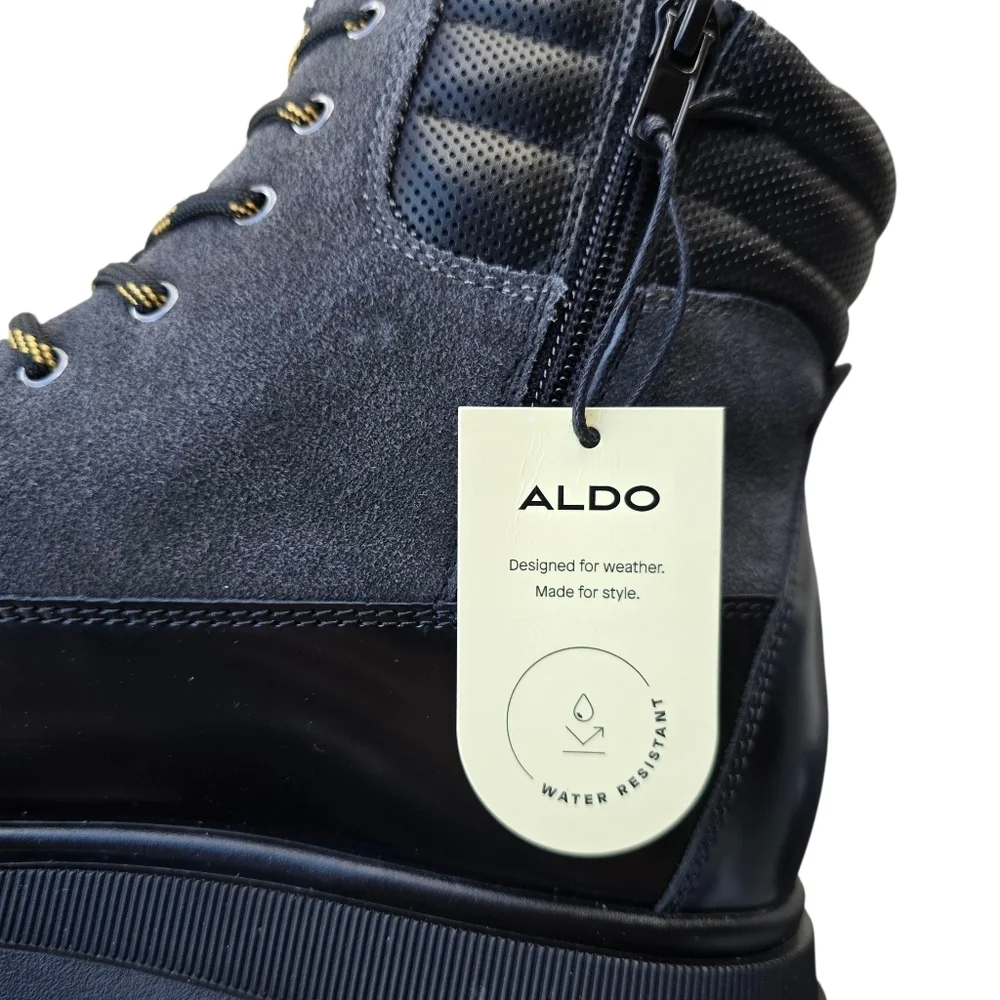 🔥NIB Aldo Mayfair Water Resistant Lace-Up Boot, Color: Charcoal, Size 11